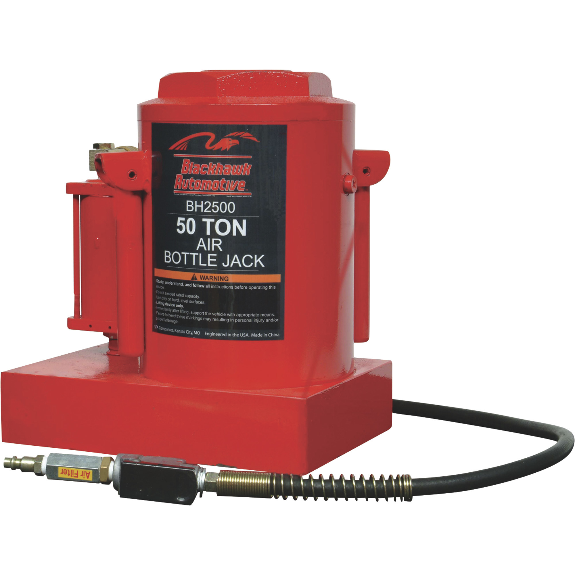 Blackhawk Automotive 50-Ton Air/Hydraulic Bottle Jack,   Model# BH2500